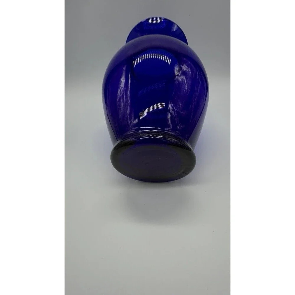 vintage cobalt blue glass vase,